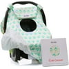 Sho Cute - [Reversible] Carseat Canopy | All Season Car Seat Covers Boy or Girl | 100% Cotton | Mint Arrows | Unisex Mint Green Teal & Grey | Universal Fit