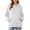 White, variant on Women's Maternity Fleece Nursing Hoodie Fall Long Sleeve Side Zipper Breastfeeding Casual Pullover Hooded Sweatshirts S-XXL