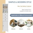thumbnail image 3 of EUROCO Bathroom Storage Cabinet,Wood Linen Cabinet, Narrow Tall Cabinet Storage Tower with Adjustable Shlef,Door and 3 Drawers,Painted Finish, White, 3 of 7