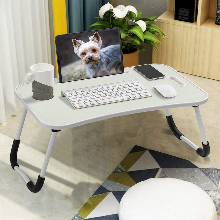 Laptop bed tray desk with LED desk light – Amazevilla