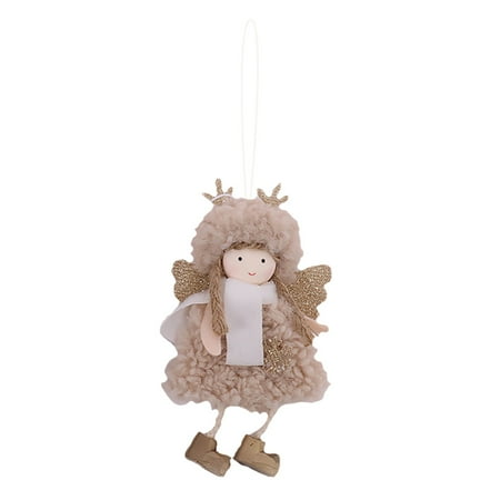 

Veki Christmas Ornament Stripes Long Legs Hanging Feet Angel Doll Pendant Penguin Car Ornament