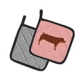 thumbnail image 2 of Caroline's Treasures Duroc Pig Pink Check Pair of Pot Holders, 2 of 3