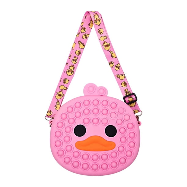 Bolsa De Almacenamiento De Pato Para Autismo, Necesidades Especiales, Alivia El Estrés, Juguete Sensorial De Burbuja De Empuje, Bolsa Cruzada De Silicona Para Niños Y Adultos Advancent AP007593-03