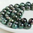 thumbnail image 2 of EOEMY 10mm Rainbow Black South Sea Shell Pearl Round Loose Beads 15", 2 of 2