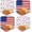 Red White Blue, variant on 4 count Wildflower Serving Trays Flower Melamine Platters  Rectangle Party Trays for Spring Summer Floral Theme Party  Dessert Serving Supplies, 13 x 9.7 inch