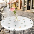 thumbnail image 6 of Skiing Round Tablecloth for 45-54 Inch Tables,Fitted Table Cover with Elastic Edge,Winter Snow Ski Sports Cartoon Boys Girls Skier Waterproof Outdoor Table Cloth Protector for Patio Garden Dinner, 6 of 9