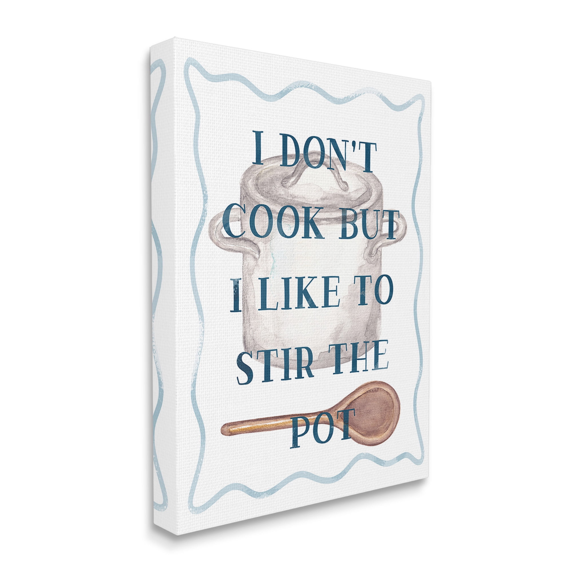 Stupell Industries Funny Stir The Pot Food & Beverage Painting Gallery Wrapped Canvas Art Print Wall Art, 16 x 20