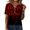 Deep Red, variant on Halloween Blouses for Women Funny Cute Vintage Teacher Shirts Casual Holiday Button Down Tops Clothes