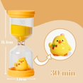 thumbnail image 2 of shiyou-30 Minute Hourglass,Plastic Hourglass Timer in Macaron Yellow with Chick Pattern,Hour Glass with Sand,Sand Timer for Students,Games,Classroom,Kitchen,Office,Desk Decor, 2 of 4