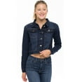 thumbnail image 6 of Notus Fashion Women’s Premium Button-Down Denim Jacket - Elegant Comfort Soft, Stylish, and Versatile Long Sleeve Jean Jacket Dark Blue S, 6 of 7