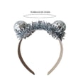 thumbnail image 3 of FENOHREFE Mirrored Headbands Plastomer Women Hair Accessory Adjustable Comfortable for Parties and Celebrations White and Black, 3 of 7