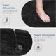 thumbnail image 3 of Alfombra de baño Walensee High Pile de microfibra antideslizante de 40 x 60 cm, color negro, 3 of 9