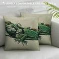 thumbnail image 3 of FUMJ  Decorative Throw Pillow Covers with Colorful Lizard Patterns - Modern Farmhouse Pillowcase with Rustic Textured Cushion Cover for Sofa Couch Bed, 3 of 5