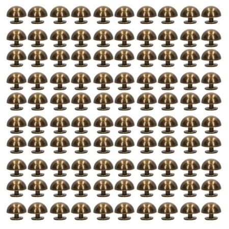 

Round Head Rivets Alloy Material Round Mushroom Head 100 Sets 10mm Diameter Mushroom Rivets Round Head For Bags For Punk Clothing Bronze
