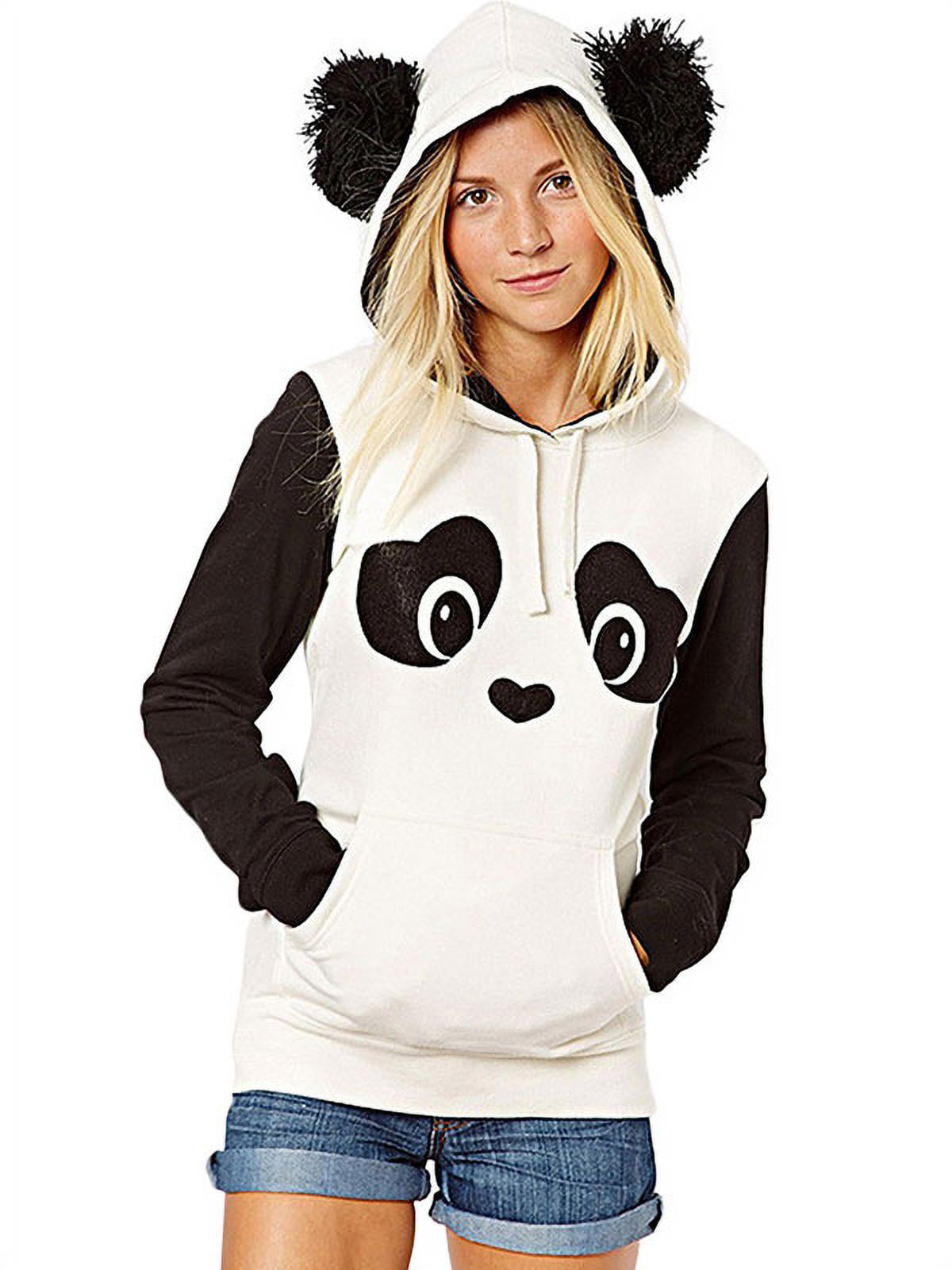 Pandapang Womens Simple Hoodies Casual Pullover Long Sleeve Sweatshirts