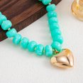 thumbnail image 4 of NICKSUN Chunky Heart Necklaces for Women, Colorful Resin Beaded Choker Necklace, Cute Gold Puffy Heart Statement Necklace Trendy Acrylic Choker Jewelry Gift, 4 of 6