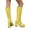 Yellow, variant on Knee High Boots for Women Square Toe Platform Tall Boots Chunky Block Heeled Chelsea Western Booties Brown 7