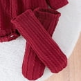 thumbnail image 4 of ZRBYWB Girl Christmas Dresses Ruffled Long Sleeve Crewneck Knit Bow Jumpsuit Romper Dress Headband Socks Fall Winter Thermal Party Outfits Winter Dress,,9 Months, 4 of 6