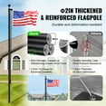 thumbnail image 6 of KFFKFF 30FT Modular Flagpole Kit, Durable Aluminum Outdoor Flag Poles, 3 Configuration Options with 3x5 US Flag, Quality Accessories, Black, 6 of 9