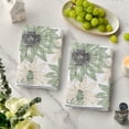thumbnail image 3 of Green Floral Boho Kitchen Towels Dish Towels, 18x26 Inch Seasonal Spring Summer Decoration Hand Towels Set of 2, 3 of 6
