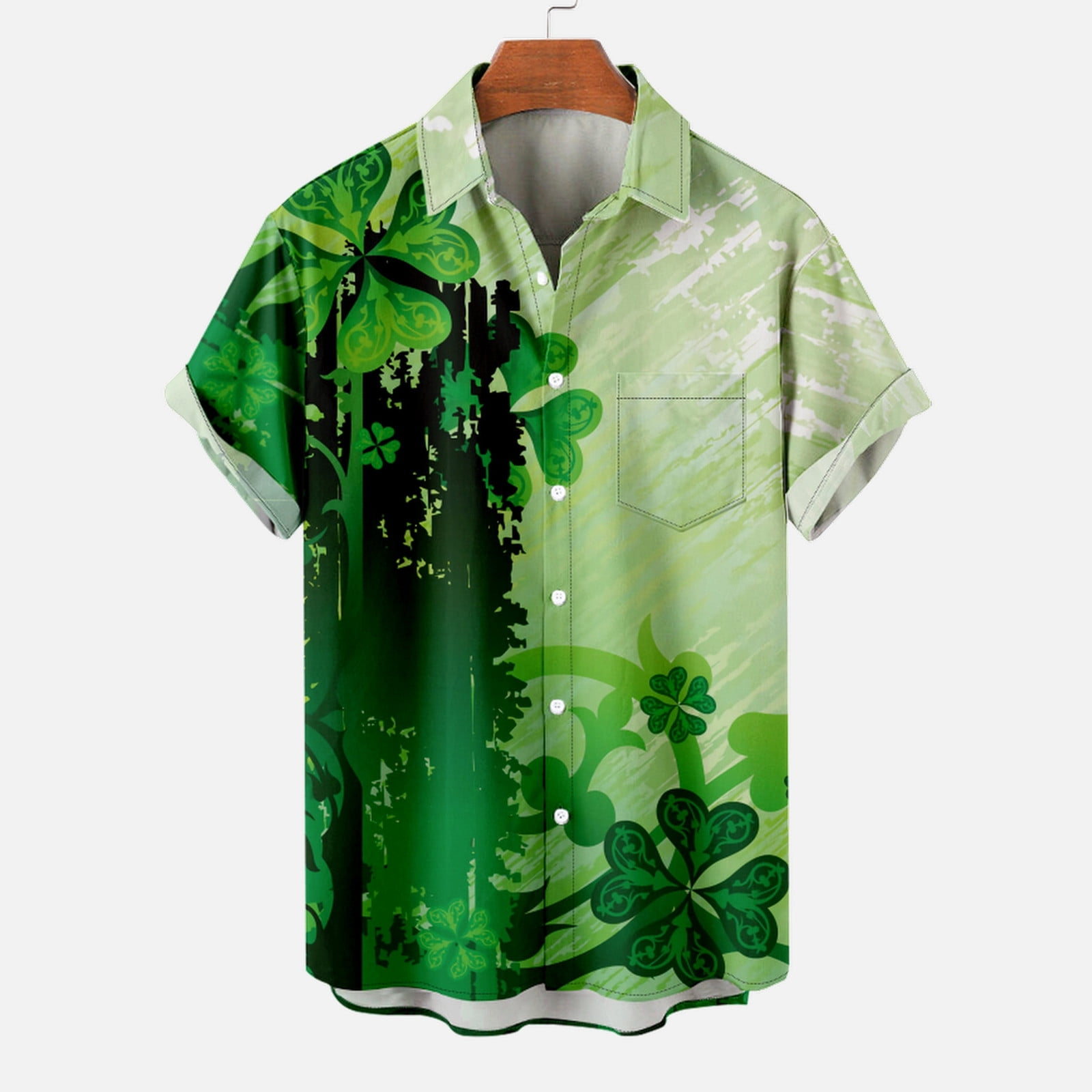 OwlOhh Milwaukee Bucks Hawaiian Shirt Summer Button Up Shirt for Men Beach Wear Short Sleeve Hawaii Shirt