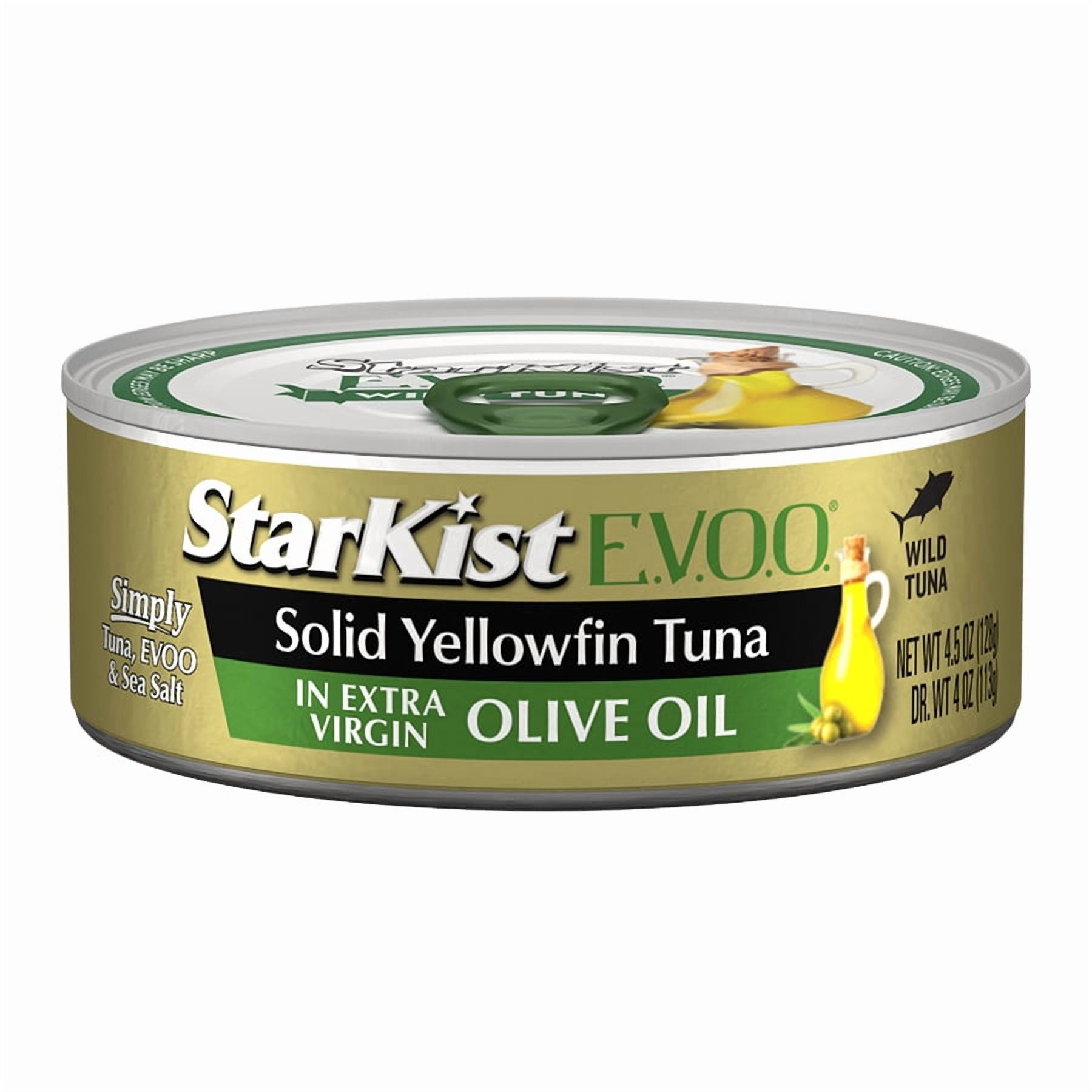 (12 pack) StarKist Selects Solid Yellowfin Tuna In Extra Virgin Olive Oil 12-pack, 4.5 oz Can, Soy Free