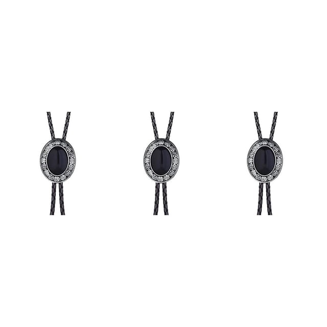 Qarigey Bolo Tie para hombres Corbatas occidentales con cordón de cuero de PU Collar colgante de piedra Corbatas para hombres Decoraciones para el día Type1 NO1 Qarigey CBP189637