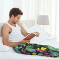thumbnail image 4 of Uemuo Watercolor Cactuses Pattern Men's Wide Leg Palazzo Lounge Pants with Pockets Light Weight Loose Comfy Casual Pajama Pants-XX-Large, 4 of 9