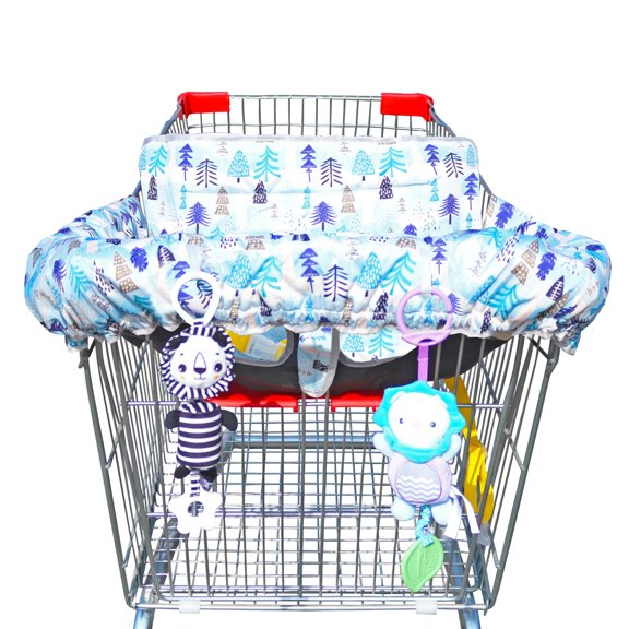 Funda reversible 2 en 1 para carrito de compras XiOiOiX, azul