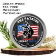 thumbnail image 2 of Badass Beard Care Bálsamo Para Barba – The Patriot Scent, 2 Onzas – Todos Los Ingredientes Naturales, Mantiene La Barba Y El Bigote Llenos, Suaves Y Saludables, Reduce La Picazón Y La Piel Escamosa, P, 2 of 5