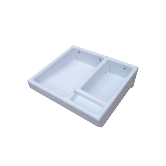 Lavadero VERSAPLAS LD55B03Z 55cm con pileta derecha blanco jaspeado