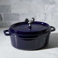 thumbnail image 6 of Staub Cast Iron 5.75-qt Coq au Vin Cocotte - Dark Blue, 6 of 6