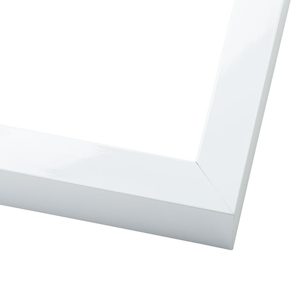 26x38 Minimalist Shadow Box White Picture Frame - UV Acrylic, Backing, Hanging Hardware