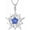 Style 1, variant on Sterling Silver Star Pendant Blue Crystal Necklace for Women, Pentagram Necklace, 22mm Blue Crystal Charm, Celestial Starburst Jewelry, Christmas Birthday Holiday Gifts With 18+2inches Chain