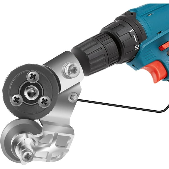 Sheet Metal Cutter Drill Attachment, Electric Drill Shears Attachment Cutter Nibbler, Metal Nibbler Drill Attachment for Cutting Iron, White Sheet, Steel, Copper, Aluminum