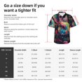 thumbnail image 5 of Honeii Colorful Patterned Rabbit Print Men’s Hawaiian Shirt,Classic Button-Down Short Sleeve Shirt, for Beach, Vacation, and Outdoor Activities,Large, 5 of 7