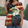 thumbnail image 2 of SELONE 4th of July Oversized Shirts for Women Star Stripe Pullover Crewneck Short Sleeve Tops Patriotic Graphic Clothes, 2 of 5