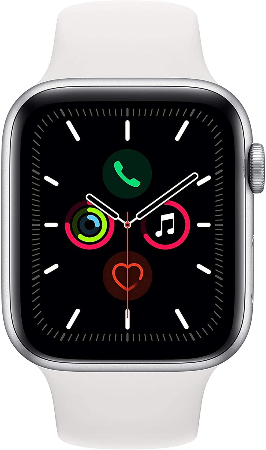 Restored Apple Watch Series 5 (GPS/LTE, 40MM) Silver Case + White Sport Band (Refurbished)