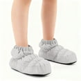 thumbnail image 6 of Miluxas Dance Warm up Booties Ballet Slipper Girl's Dance Boots Winter Fleece Soft Soled Warm Shoes Gray L, 6 of 8