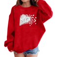 thumbnail image 2 of LIJCC Girls and Boys Funny Love Heart Print Long Sleeve Pullover Round Neck Sweatshirt Soft Casual Loose Outwear Tops(Red,11-12 Years), 2 of 4