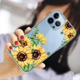 thumbnail image 3 of Compatible with iPhone 13 Pro Max Case with Flower,for Girly Women,Shockproof Clear Floral Pattern Hard Back Cover for iPhone 13 Pro Max 6.7 inch 2021, 3 of 5