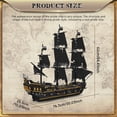 thumbnail image 5 of 13199 Pirates Ship Model Building Blocks Kits, MOC Large Black Pearl Sailboat Model Construction Set to Build, Gift for +/ Collections Enthusiasts (3180+ Pieces), 5 of 6