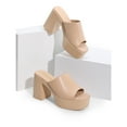 thumbnail image 4 of Women’s Chunky Platform Block Heel Mules, 4 of 7