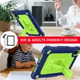 thumbnail image 6 of FIEWESEY for Moxee Tablet 2 Kids Case 8 inch ,Shockproof Kids Rugged Case with Shoulder Strap Case for Moxee 8 inch (Model:MT-T8B22) 2022 Released Tablet+Screen Protector (Navy/Green,1 Pcs), 6 of 8