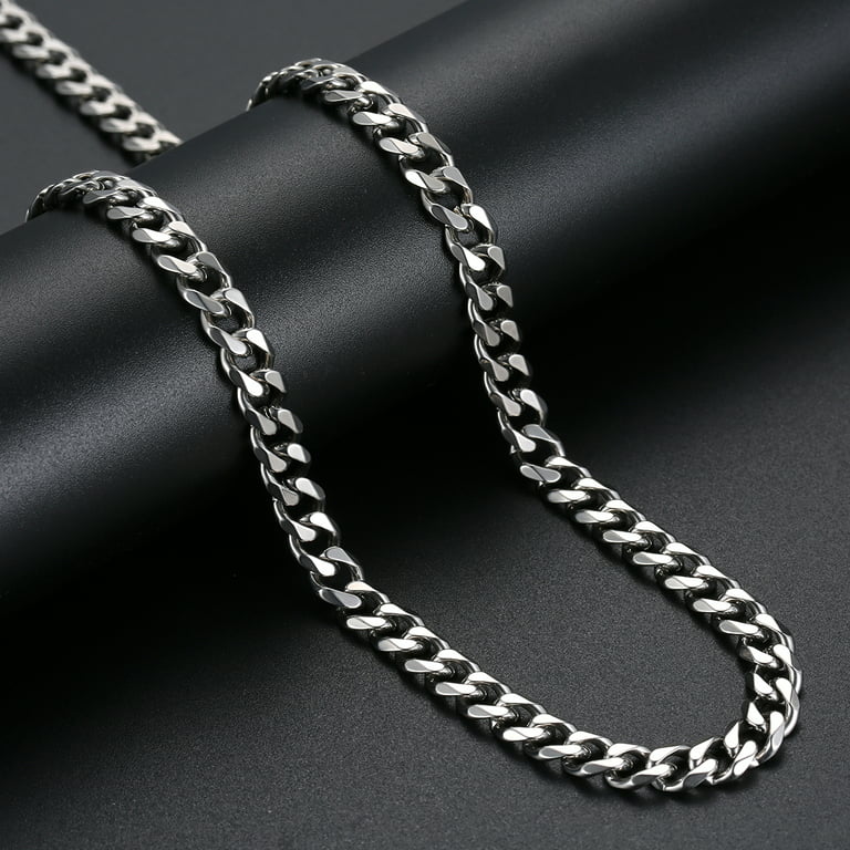 Stainless Steel Chain Necklace For Men Black Necklace Chains Curb Cuban  Link Jewelry