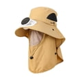 thumbnail image 1 of BELOVING Outdoor Hat with Fan Breathable with Face Neck Cover Flap Sun Protection Hat Yellow, 1 of 9