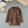 thumbnail image 6 of biudgviw Oversized Sweatshirt for Children Soft Knit Long Sleeve Cute Pullover Tops Lounge Winter Fleece Hoodies with Pockets, 6 of 7