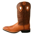 thumbnail image 3 of TWISTED X Adult Female 11in Ruff Stock Tan and Tooled Brown Boots, Size: 7, Width: B, 3 of 5