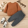 thumbnail image 3 of Gibobby Conjunto para bebé y niño Bebé estampado niñas niños otoño manga larga pantalones Sudadera con capucha trajes ropa(A,18-24 Meses), 3 of 3