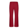thumbnail image 2 of Chiccall Mens Pants Relaxed Stretch Classic Flared 70s Style Bell Bottom Pants Red L, 2 of 5